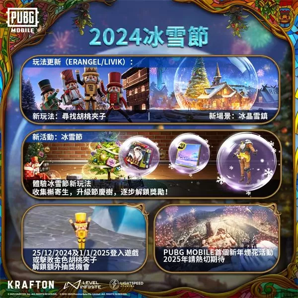 【PUBG MOBILE】一起闯入梦幻冰雪节！ 升级节庆树，更有免费好礼等你解锁~