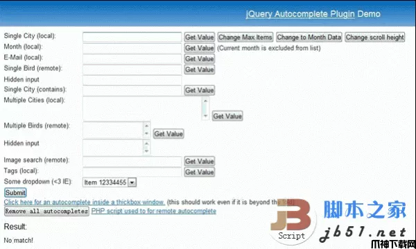 php AutoComplete(自动完成)输入提示效果的代码(jquery)