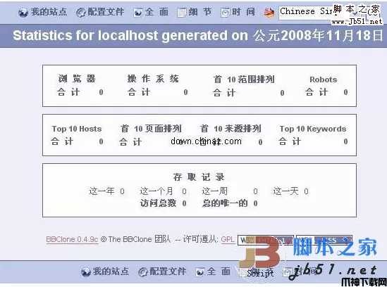 bbclone PHP统计程序源码 v0.4.9d 多国语言版