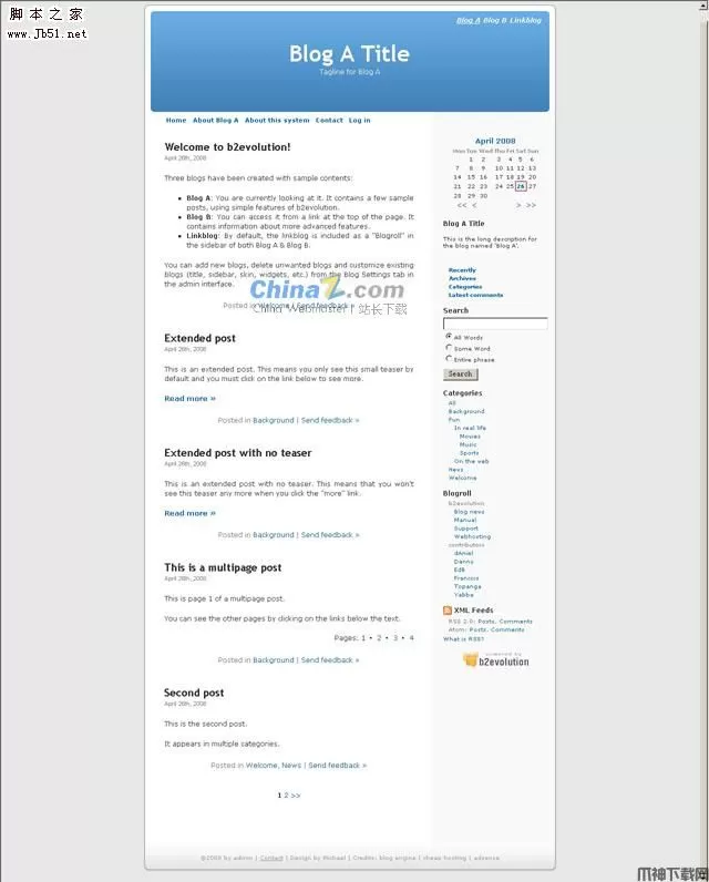 PHP 博客系统b2evolution 6.9.3 stable 多国语言版
