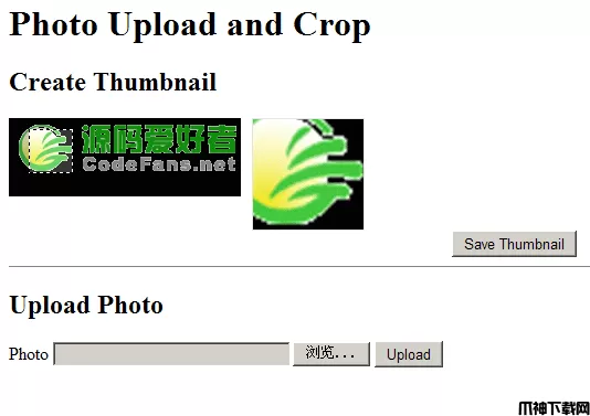 PHP jQuery 上传图片并裁切的插件