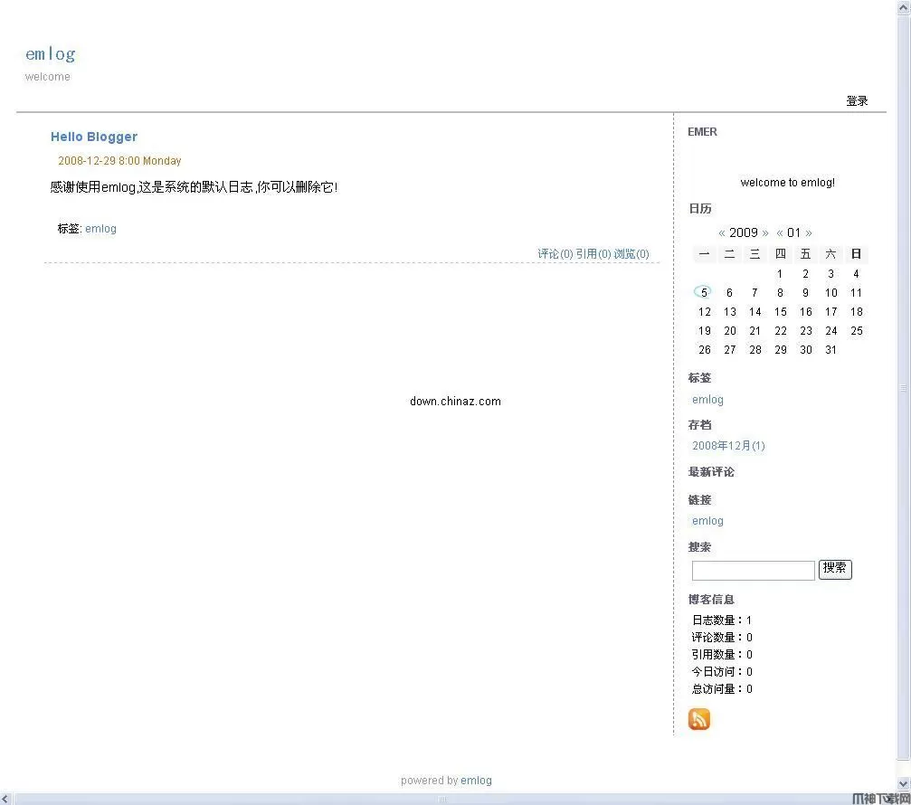 php个人博客系统 emlog v6.0 官方版 附安装教程