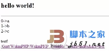 Wskm 轻量级的PHP开发框架 0.1.1