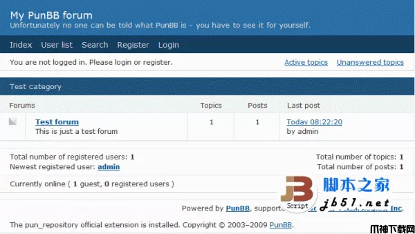 PunBB PHP架构网络论坛 v1.4.2