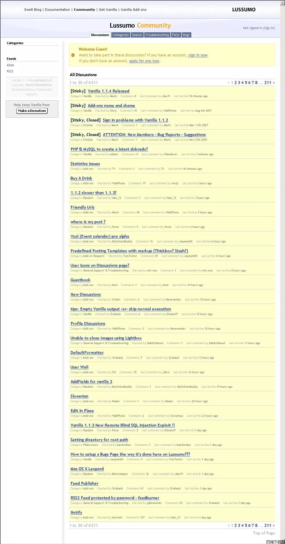 不错的php外国论坛 Vanilla 论坛 v2.0.18.1