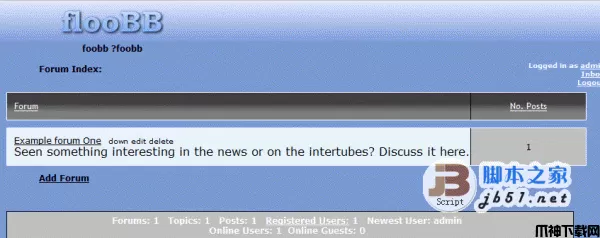 flooBB 简易的BBS系统 php版 1.2.0