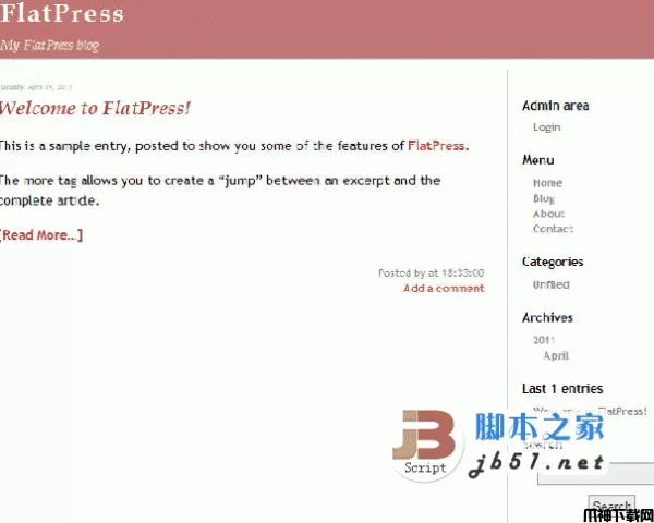 FlatPress php开源个人博客系统 v1.0