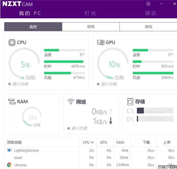 nzxt cam软件